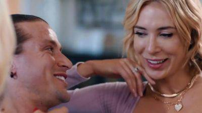 Aiden Ashley - Ashley Fires - Ashley Fires, Aiden Ashley And Jay Romero - Hot Blondes In Group Sex Enjoy One Cock - hotmovs.com