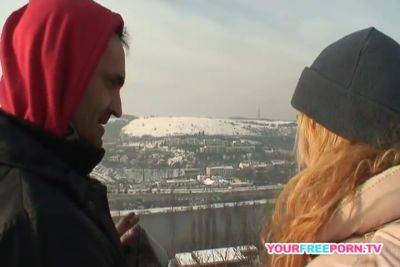 Blonde Wife Warms Strangers Cock In The Snow - upornia.com