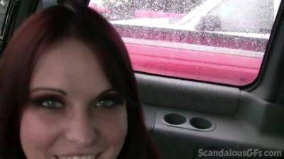 Ameara Mastubate Pussy with Dildo in Car - hotmovs.com