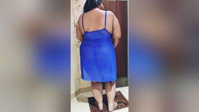 Bbw Chubby - Slide Clips Of India Bhabhi In Blue Lingerie Showing Boobs Big Ass - desi-porntube.com - India