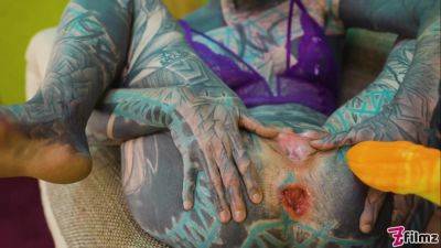 2 Heavy Tattoo Girls Get Ass Fucked By A Big Dick - ZFilmzOriginals - hotmovs.com