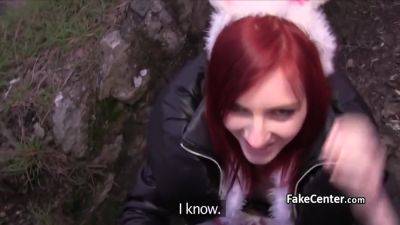 Redhead Riding Cock In Public - hclips.com