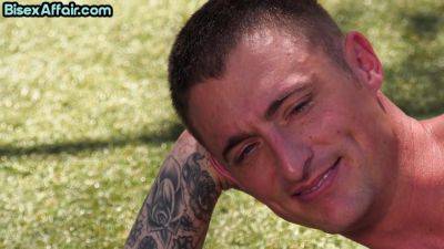 Red Hair - Bisex foot fetish babe with red hair 3way fucked outdoor - txxx.com