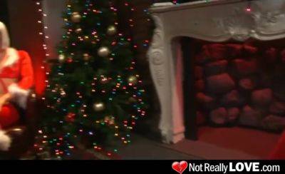 Slutty santa claus teen fucked in DP threesome - txxx.com