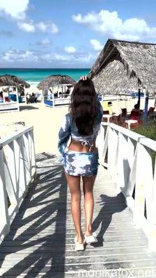 Sexy Monika Fox Walks Along Beach Of Varadero - Monikafox - hotmovs.com