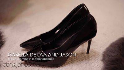 Isabella De Laa and Czech blonde in leather & lace get intimate with Dane Jones - sexu.com - Czech Republic