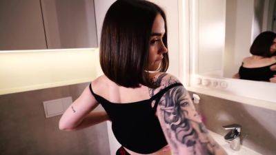 Cleaned The Bathroom But Had To Pause To Suck Cock And Get Cum On Tits - hclips.com