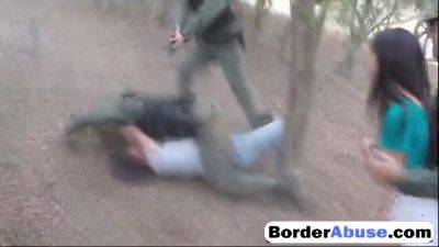 Pale Brunette Cutie Is Fucked By The Law At The Border - hclips.com