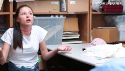 Catarina Petrov gets her tight pussy drilled in LP office stealing frenzy - sexu.com