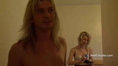 Shay Hendrix is Invited round for a Threesome with a Real Couple - hotmovs.com