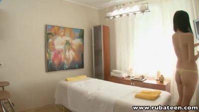 Nicoline Yiki, a teen Japanese pornstar, gets a hot rubdown from Anfisa European masseur - sexu.com - Japan