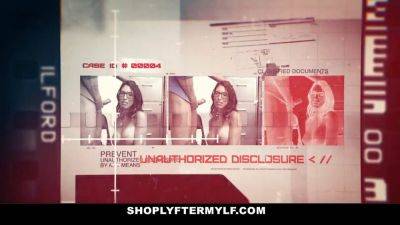 Stepmom Honey Blossom & Teen Stepdaughter Nikki Peach caught stealing & threesomeized by officer - sexu.com