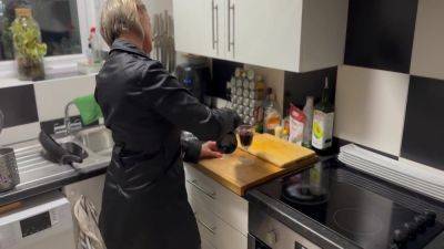 Horny Slut In Black Wet Look Lingerie Pop In For A Drink And Some Fuck - upornia.com - Britain