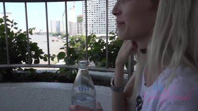 Before You Go She Sucks Your Cock On The Porch Of Your Hotel - hclips.com