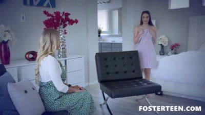 Young foster teen gets to know her new pervert Foster on fostertapes - sexu.com