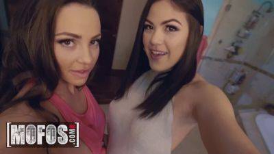 Abigail Mac - Kendra Spade - Abigail Mac and Kendra Spade have a steamy lesbian session with a hairy pussy and clit play - sexu.com