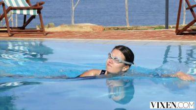 Gorgeous Petite Evelin Skinny Dips To Seduce Crush - hotmovs.com