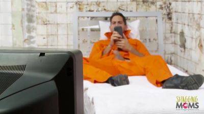 Horny Prisoner Gets His Cock Pleased By A Busty Slut - hotmovs.com