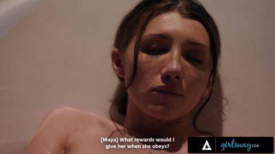 GIRLSWAY - I Masturbated In My Bathtub While Fantasizing Of Dominating Leana Lovings In Sex Dungeon - hotmovs.com