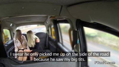 Blondes In Threesome In Cab - videomanysex.com