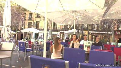 Fruity Dark Hair Girl Disgraced Around Madrid With Sandra Romain - hclips.com