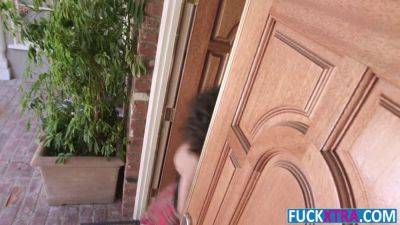 Angel - Jeni Angel in Ebony Sitter Booty gets her camel toe and small tits pounded by Old Man's hard cock - sexu.com