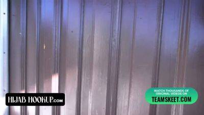 Petite Hijab Babe pays rent with her tight pussy & takes a big dick - sexu.com