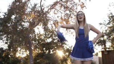 Alexa Grace - Pretty Blonde Cheerleader In Glasses Sucks And Sits On His Big Dick With Alexa Grace - upornia