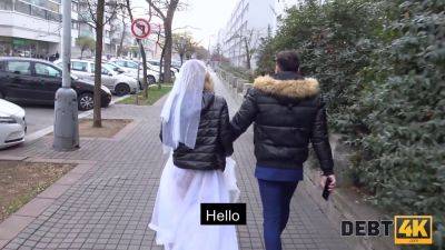 Watch as debt collector drills tight holes of his naughty wife in Debt4k - sexu.com - Russia