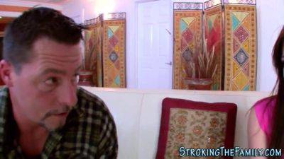 Hot stepdaughter gets roughed up by stepdad's rough stepson - sexu.com