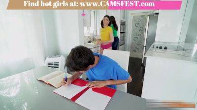 Stepmom And Stepsis Are Raunchy As Hell!! - upornia.com