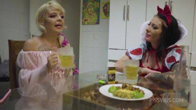 pee, burp and fart session of two delicate maidens - PissVids - hotmovs.com