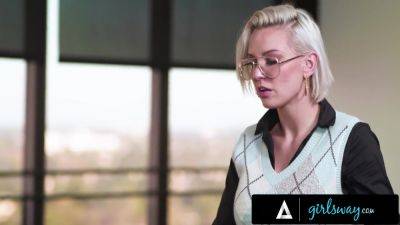 New Boss Fucks Her Two Naughty Gossip Employees On Her Office Desk - Kenzie Taylor - hotmovs.com