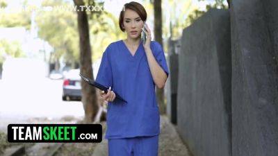 Natalie Porkman In Step Sis In Nurse Uniform Takes Care Of Step Brothers Huge Boner - hotmovs.com - Usa