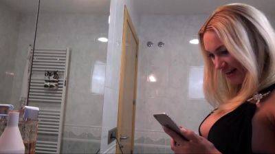 Real amateur blonde gives a hot POV blowjob on the train - drtuber.com