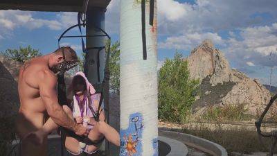 Red & Mr. Wolf Play On A Sex Swing - hclips.com