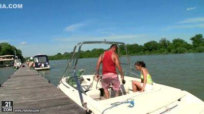 Lad Puts A Busty Babe Into Doggy Position On The Boat With Cosette Ibarra - upornia.com