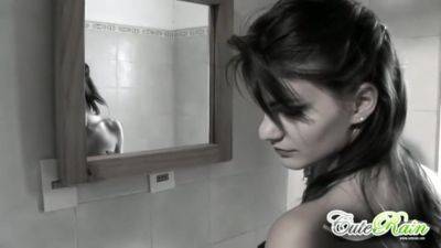 Cute Rain showing medium tits in bathroom - hotmovs.com