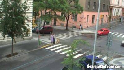 Petite Threeway Teen On Old Man Cock - upornia.com