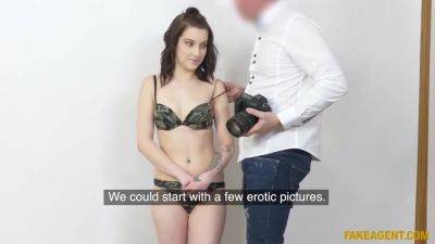 Thomas Hyka And Charlotta Johnson - Amateur Model Licks Very Thick Boner Of Horny Cameraman - hclips.com