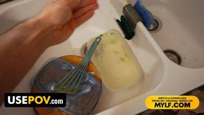 Mylf stepmom can't resist stepson's hard cock while boss is away - use POV action! - sexu.com