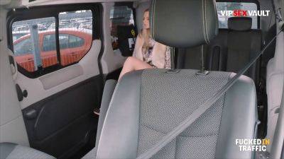 George Uhl - Katie Sky seduces driver with her hot outfit & takes his hard cock in the backseat - sexu.com - Czech Republic