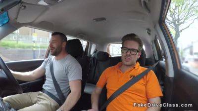 Fake Driving Instructors Friend Bangs Blonde - videomanysex.com
