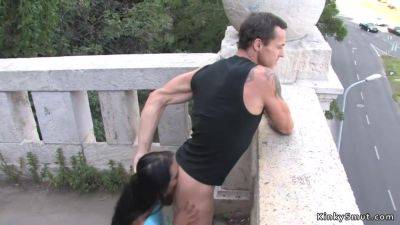 Tied Huge Tits Slave Is Fucked Outdoors - videomanysex.com