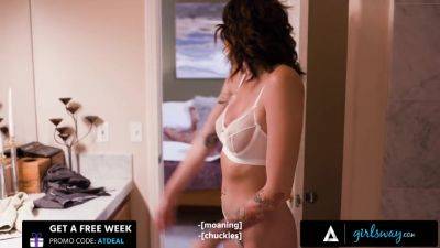 GIRLSWAY - Hot Brunettes Couple Have Passionate Romantic Sex While Planning Their Next Vacation - hotmovs.com