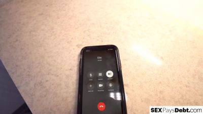 Geeky Glasses Chick Sucking Debt Collector Cock - videomanysex.com