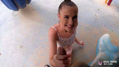 Athena Heart - Is A Hot New Slut Who Loves Sucking Dicks In Public - videomanysex.com