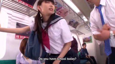 Japanese Daughter Screwed On Train Subtitled Cen - videomanysex.com - Japan