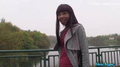 Public Casting Agent Hooks Up With Young Cute Ebony - hclips.com