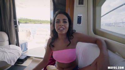 Vienna Black In Latina Hottie Rides A Big Cock On The Boat - hotmovs.com